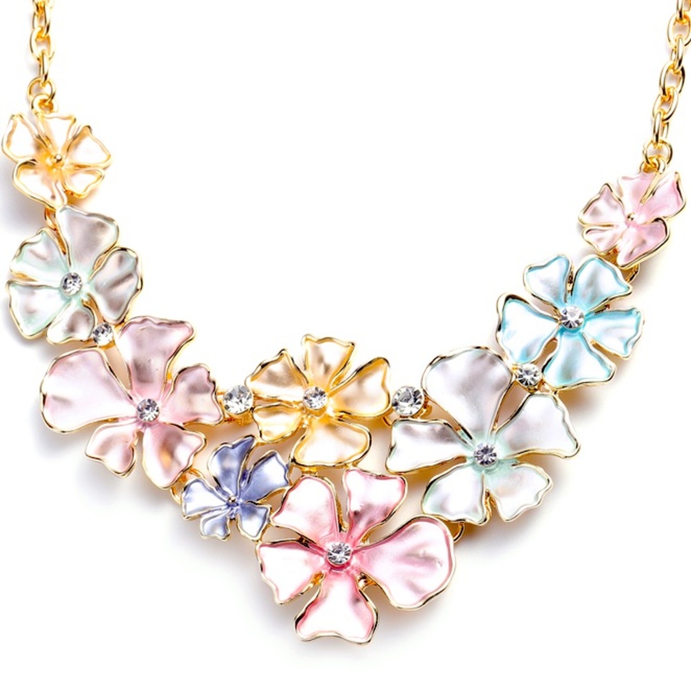 Enameled Flower Necklace